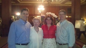 Me, Mom, my sister Judi & one of my two brothers, Andy (L to R) during a July 2013 family reunion.