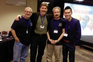 Zappos Memoriad 2016 chairman Scott Flansburg (L to R), yours truly, Memoriad co-founder Melik Duyar & West Wong.